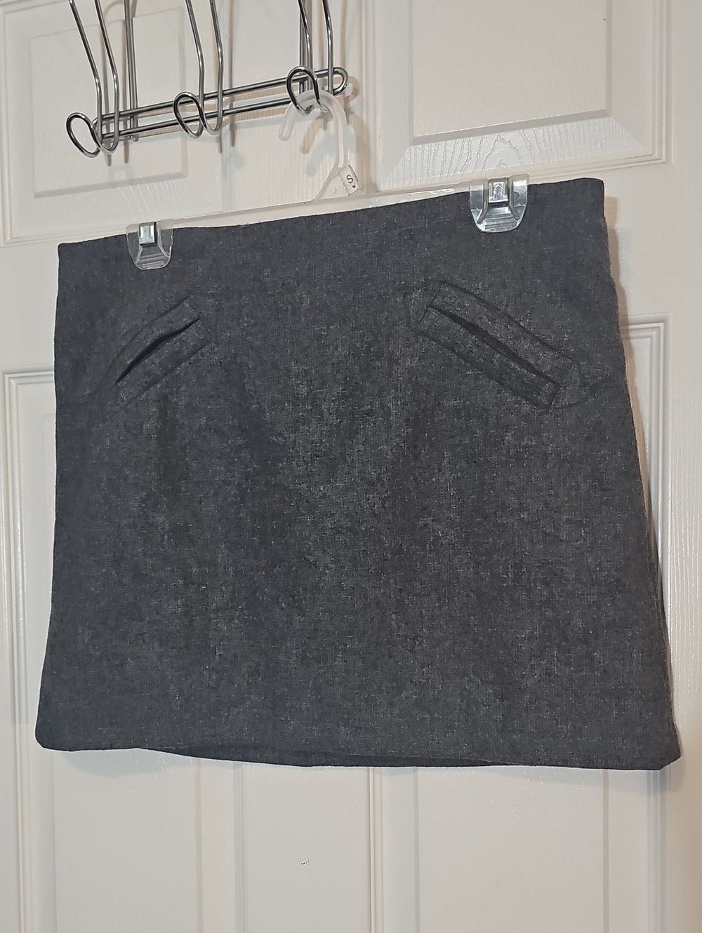 WILLI SMITH Grey Wool Blend Mini Skirt Size 6